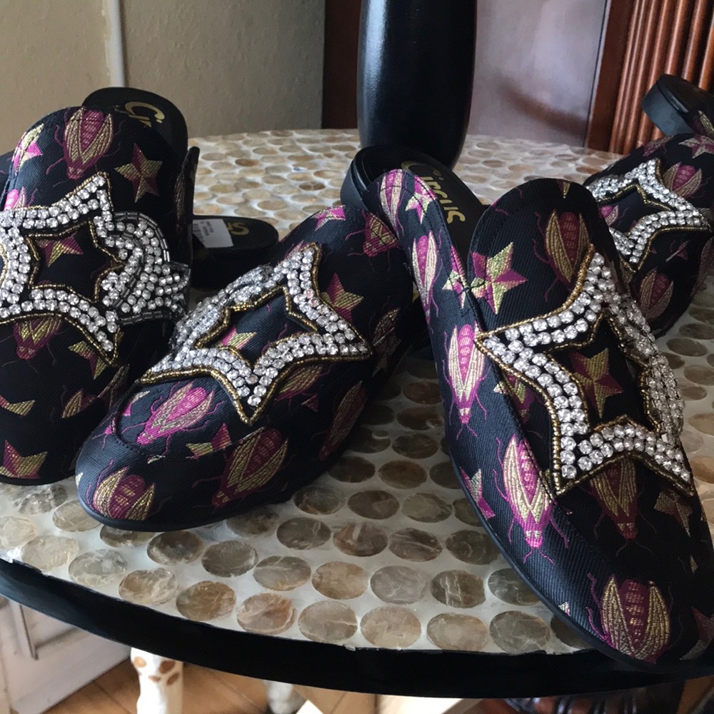 🔥NWT Sam Edelman Sz 6.5 Brocade:Rhinestone Shoes - Picture 2 of 8